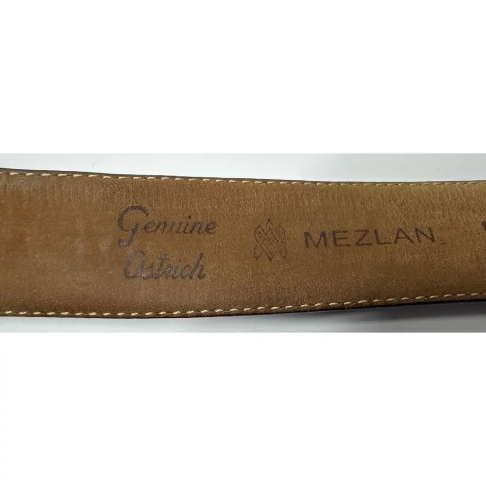 Mezlan Genuine Ostrich Belt, Men's, Size 42